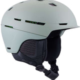 Anon Merak Wavecel Helmet 2024 - A white helmet with a black chin strap and green accents on the side vents.