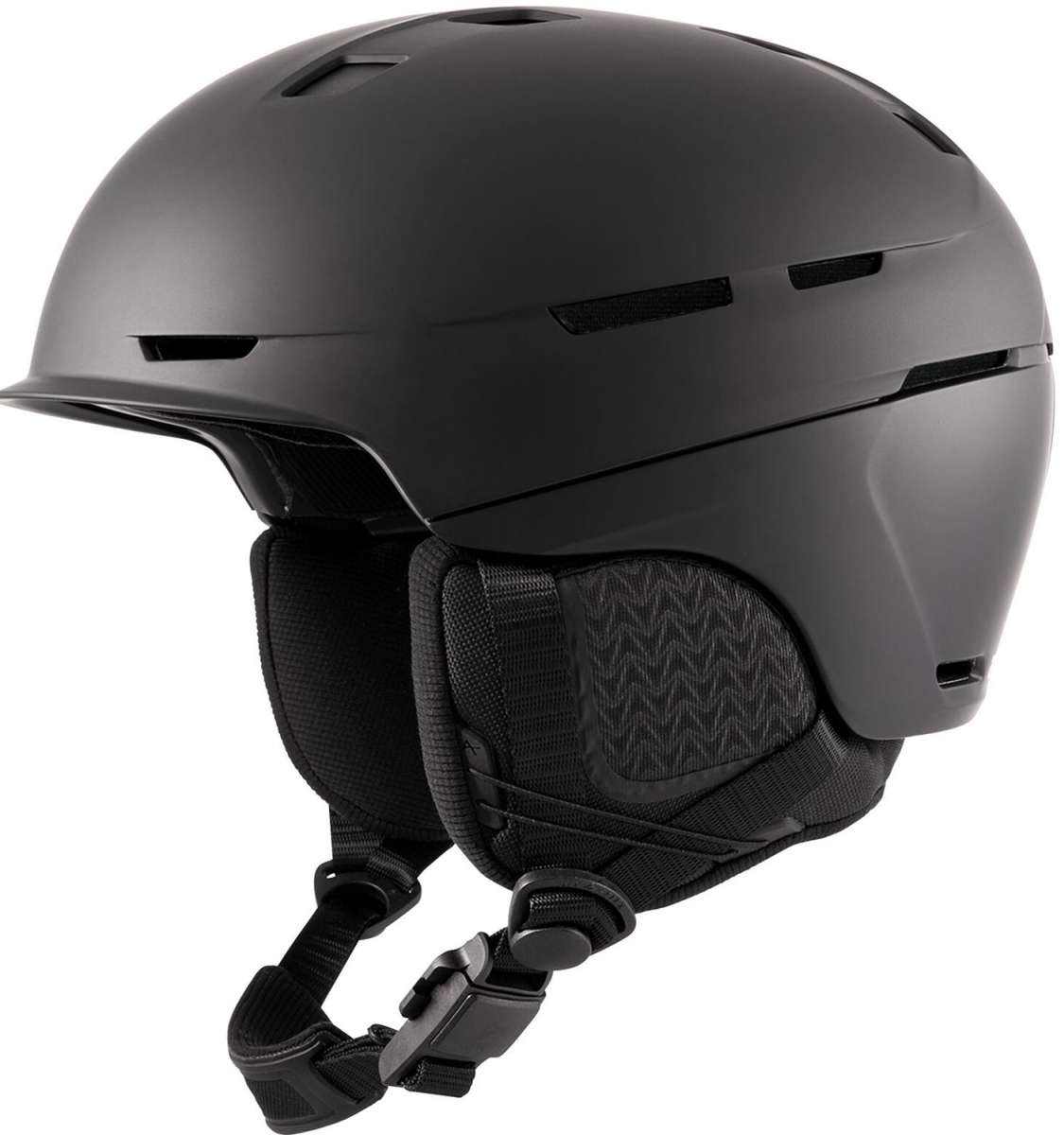 Anon Merak Wavecel Helmet 2024 - Matte black helmet with a sleek, aerodynamic design and ventilation system visible on top.