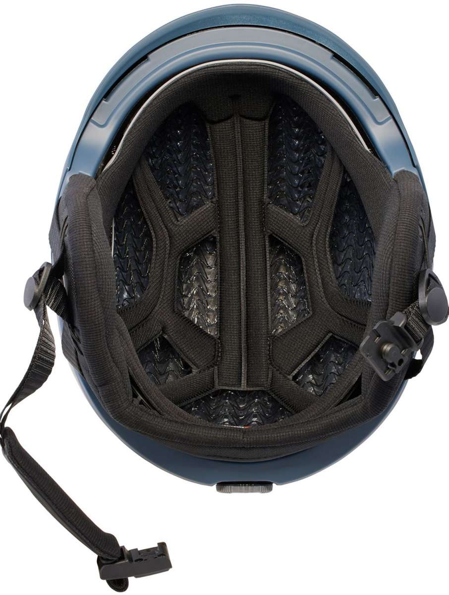 Anon Merak Wavecel Helmet 2024 - Black helmet with white logo on front and black chin strap.