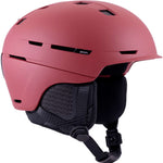 Anon Merak Wavecel Helmet 2024 - A matte black helmet with a white logo on the side and ventilation holes along the top.