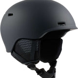 Anon Oslo WaveCel Helmet 2024 - Matte black helmet with a small vent on top and a chin strap.