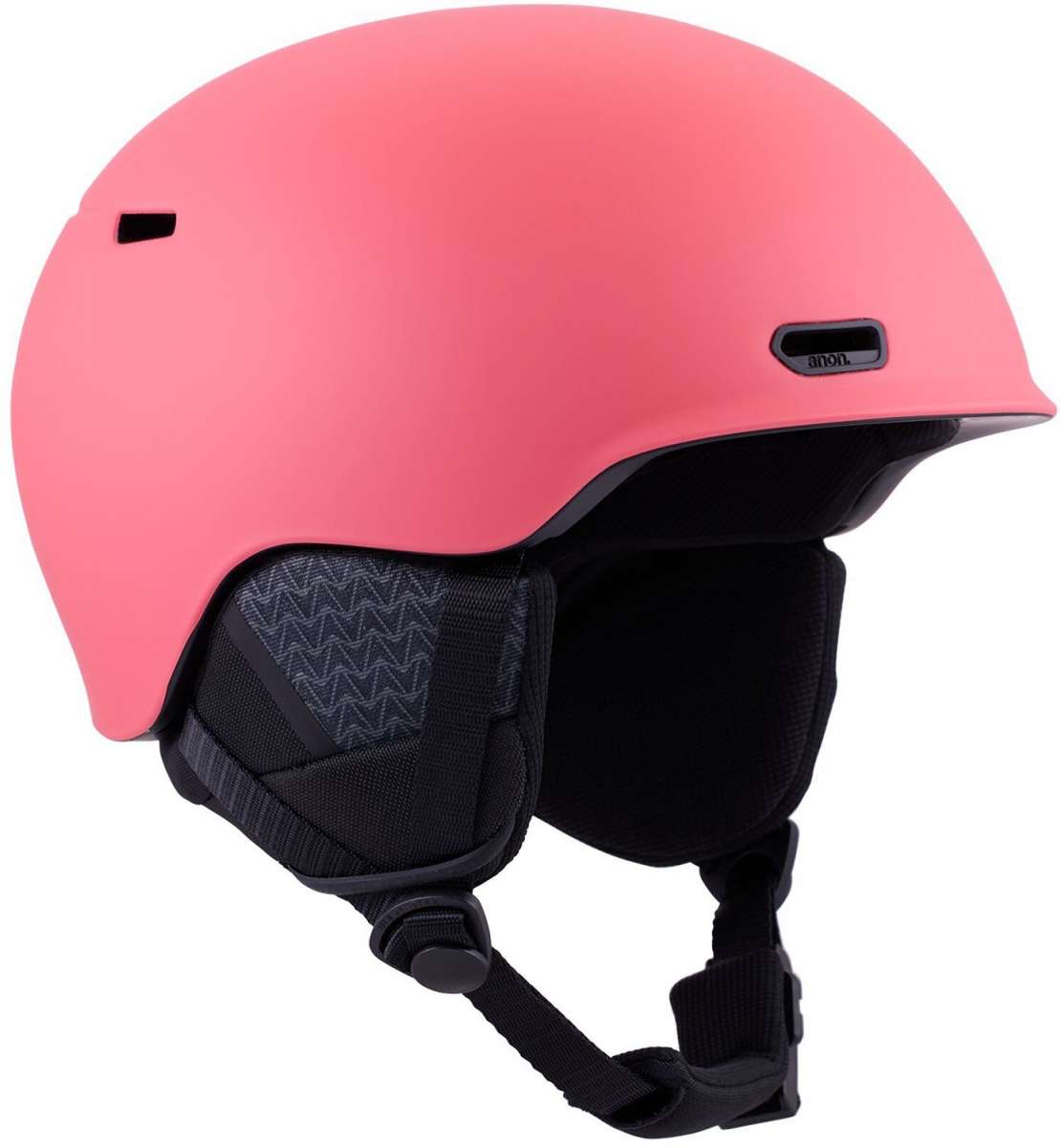 Anon Oslo WaveCel Helmet 2024 - Matte black helmet with a subtle wave pattern on the side and a small, round logo near the back.