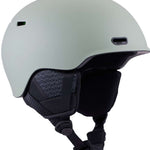 Anon Oslo WaveCel Helmet 2024 - A white helmet with a black chin strap and a small green logo on top.