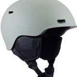 Anon Oslo WaveCel Helmet 2024 - A white helmet with a black chin strap and a small green logo on top.