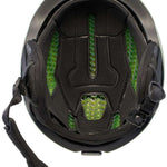 Anon Oslo WaveCel Helmet 2024 - Black helmet with green accents on the side and back, featuring a WaveCel technology sticker on the front.