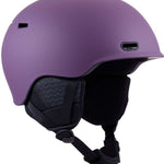 Anon Oslo WaveCel Helmet 2024 - Matte purple helmet with a small vent on top and black chin strap.