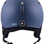Anon Oslo WaveCel Helmet 2024 - A matte blue helmet with a black chin strap and white logo on the front.