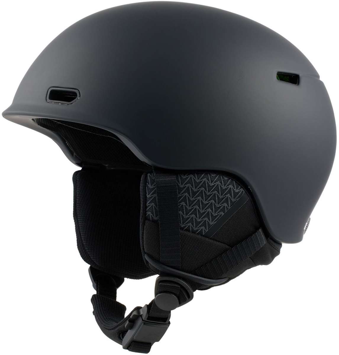 Anon Oslo WaveCel Helmet 2024 - Matte black helmet with a sleek, aerodynamic design and subtle wave pattern on the side.
