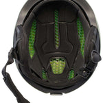 Anon Oslo WaveCel Helmet 2024 - Black helmet with green accents on the side and back, featuring a WaveCel technology label at the front.