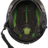 Anon Oslo WaveCel Helmet 2024 - Black helmet with green accents on the side and back, featuring a WaveCel technology label at the front.