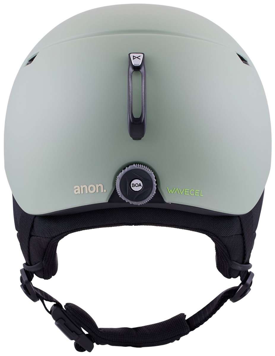 Anon Oslo WaveCel Helmet 2024 - A sage green helmet with a matte finish, featuring a sleek design and subtle branding on the front.