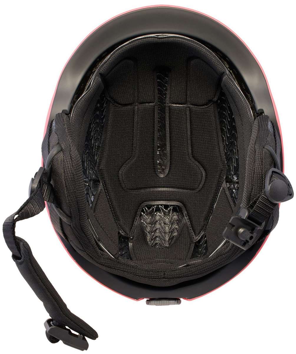 Anon Oslo WaveCel Helmet 2024 - Black helmet with a red stripe on top and white logo on the side.