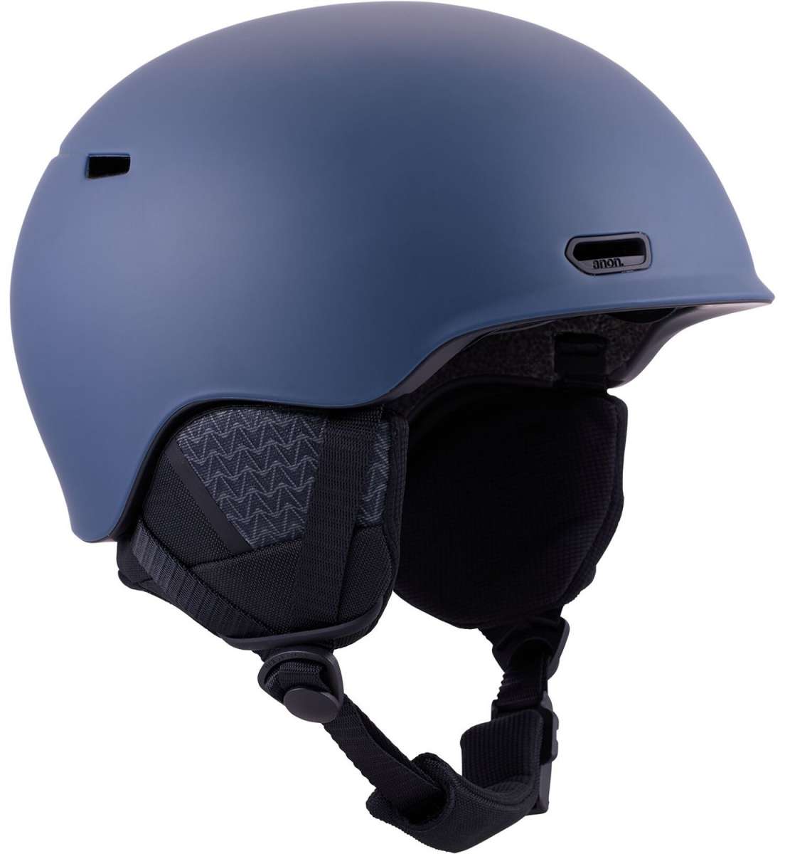 Anon Oslo WaveCel Helmet 2024 - Matte black helmet with a sleek, aerodynamic design and subtle wave pattern on the side.