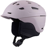 Anon Prime Mips Helmet 2024 - A white helmet with a black chin strap and ventilation holes on top.