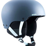 Anon Raider 3 Helmet 2022-2023 - Matte black helmet with a white Anon logo on the front and a chin strap.