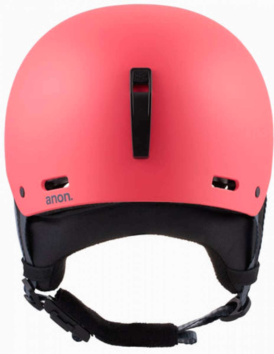 Anon Raider 3 Helmet 2024 - Matte black helmet with a white logo on the front and a strap at the back.