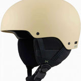 Anon Raider 3 Helmet 2024 - Black helmet with a white logo on the side and a black strap in the back.