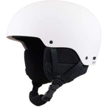 Anon Raider 3 Helmet 2024 - White helmet with black straps and a white logo on the side.
