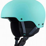 Anon Raider 3 Helmet 2024 - Matte black helmet with a white logo on the side and a chin strap.