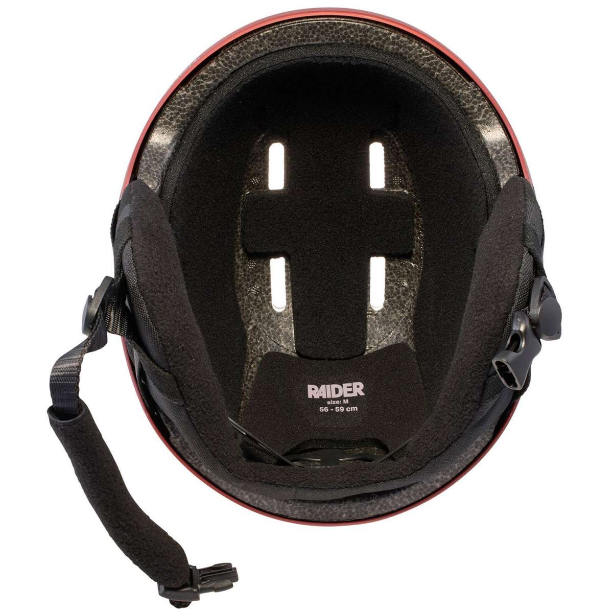 Anon Raider 3 Helmet 2024 - Black helmet with white logo on front and red accents around vents.