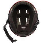 Anon Raider 3 Helmet 2024 - Black helmet with white logo on front and red accents around vents.