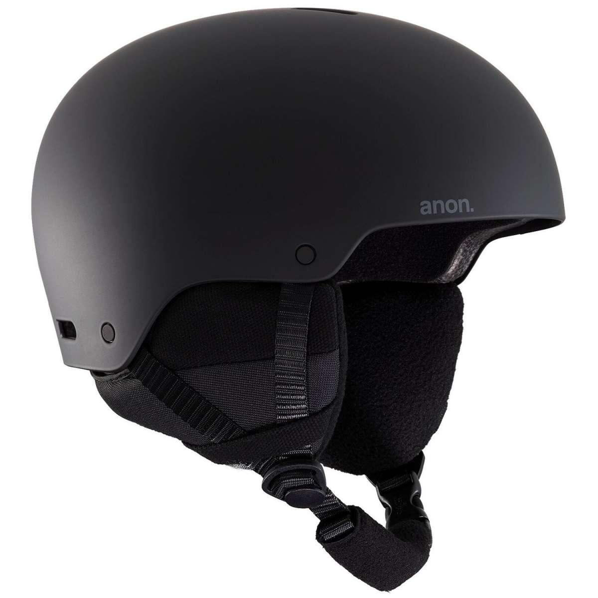 Anon Raider 3 Helmet 2024 - Matte black helmet with a sleek, aerodynamic design and a subtle logo on the side.