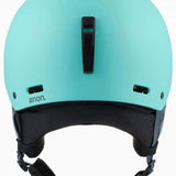 Anon Raider 3 Helmet 2024 - Matte black helmet with a white logo on the front and a strap at the back.