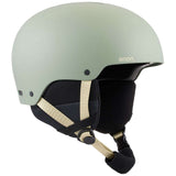 Anon Raider 3 Helmet 2024 - Sage green helmet with a matte finish and black straps.