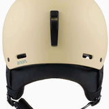 Anon Raider 3 Helmet 2024 - Black helmet with a white logo on the front and a black strap in the back.