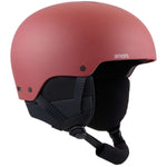 Anon Raider 3 Helmet 2024 - A matte black helmet with a white logo on the side and a chin strap.