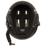 Anon Raider 3 Helmet - 2024 helmet with black shell, white accents and silver logo on front.