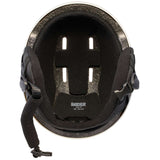 Anon Raider 3 Helmet - 2024 helmet with black shell, white accents and silver logo on front.