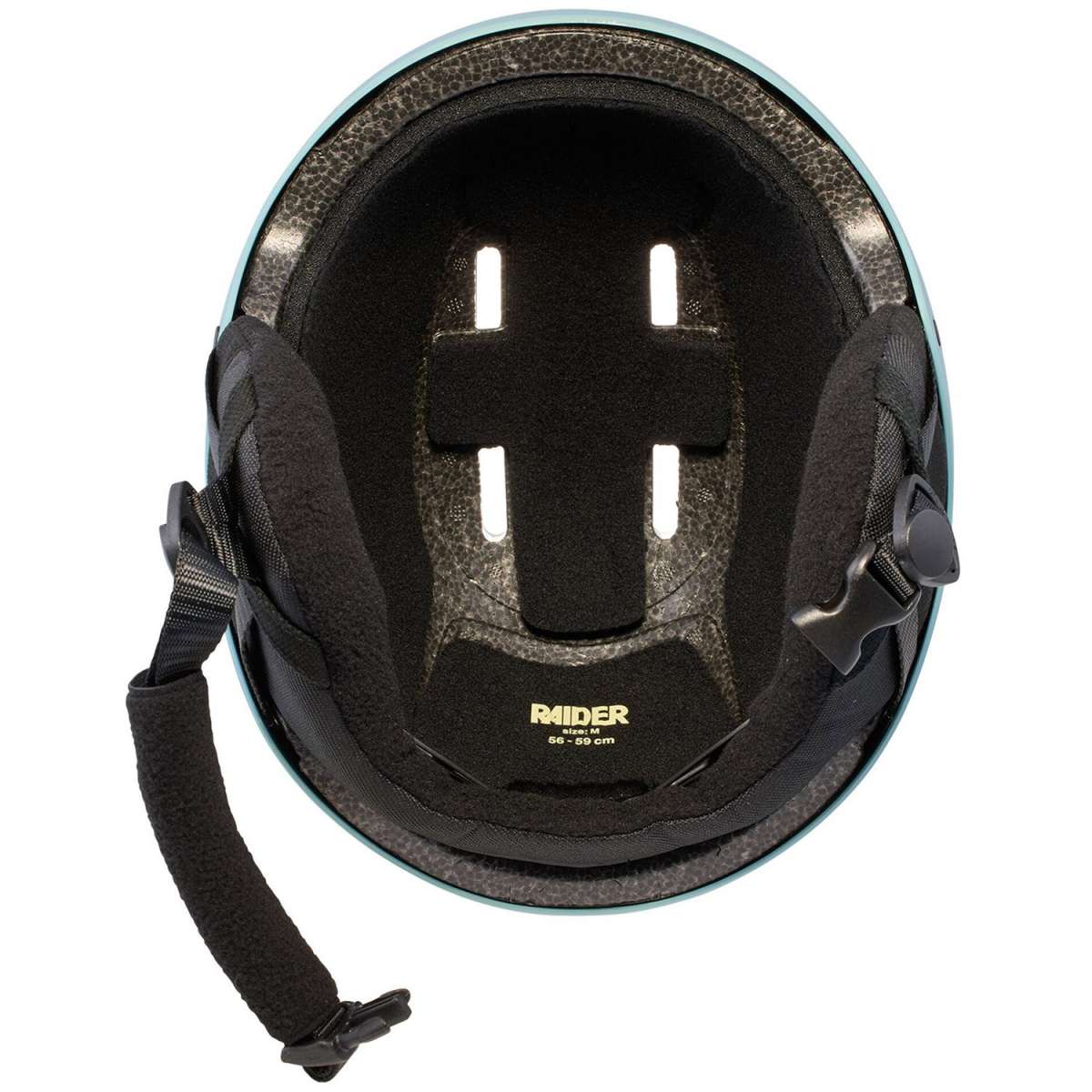 Anon Raider 3 Helmet 2024 - Black helmet with white logo on front and back, featuring a sleek design with vents on top and straps at the back.