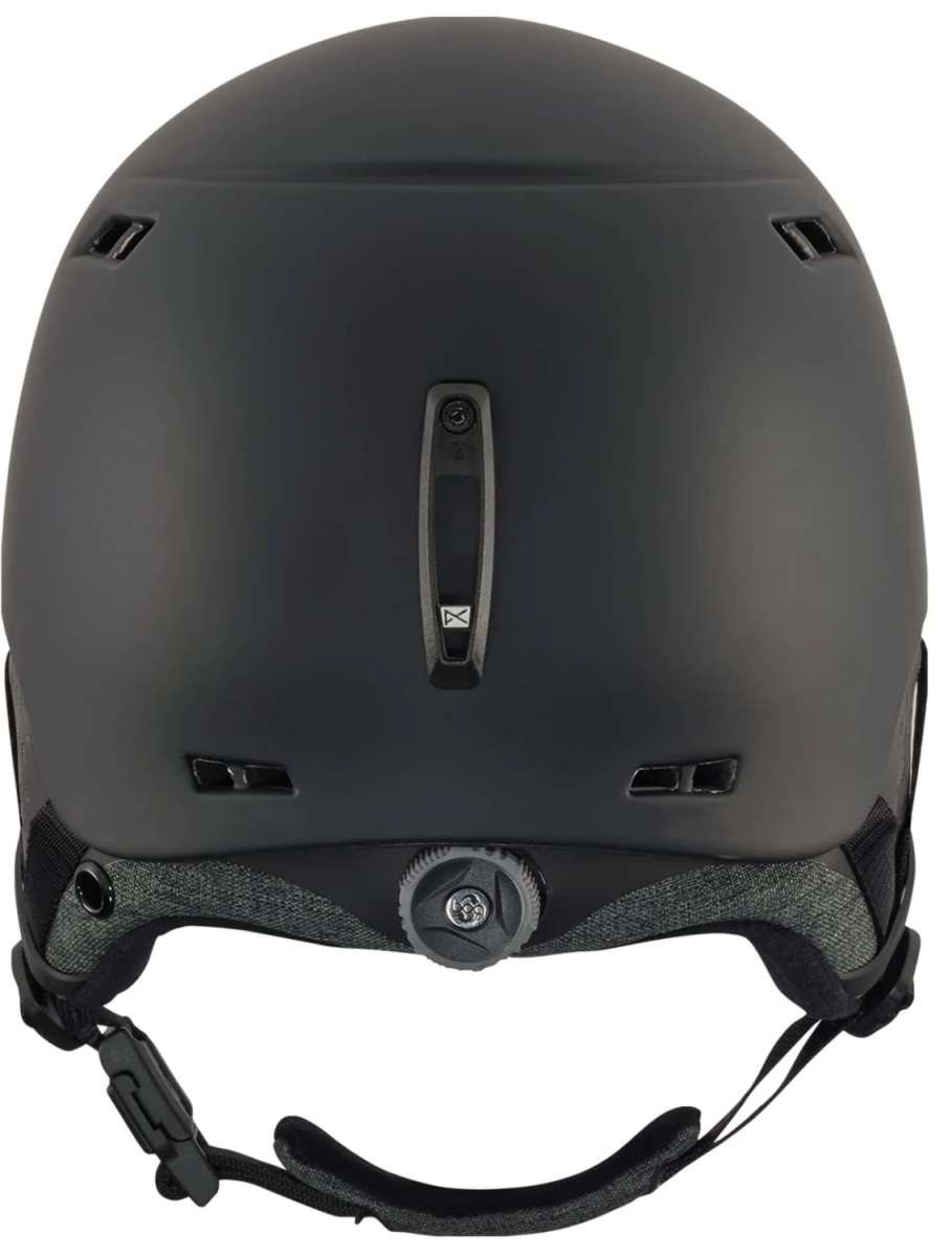 Anon Rodan MIPS Helmet 2024 - Black helmet with white logo on front and black straps.