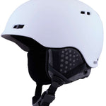 Anon Rodan MIPS Helmet 2024 - A white helmet with a black chin strap and ventilation holes on top.