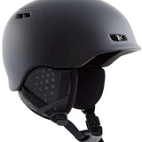 Anon Rodan MIPS Helmet 2024 - Matte black helmet with a white Anon logo on the front and a silver buckle on top.