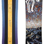 Arbor Annex Bi Camber Snowboard 2023 - A black snowboard with a white logo of a tree and the word "ARBOR" in small letters on top.