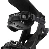 Arbor Cypress Snowboard Binding 2023 - Black bindings with a textured pattern on the straps and buckles.