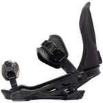 Arbor Cypress Snowboard Bindings 2024 - Black bindings with a textured pattern on the straps and a silver buckle.