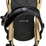 Arbor Cypress Snowboard Bindings 2024 - A black snowboard binding with a textured top plate and silver screws.