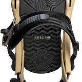 Arbor Cypress Snowboard Bindings 2024 - A black snowboard binding with a textured top plate and silver screws.