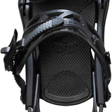 Arbor Hemlock Snowboard Bindings 2023 - Black bindings with a textured pattern on the straps and buckles.