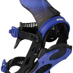 Arbor Hemlock Snowboard Bindings 2024 - Black bindings with white lettering on straps and buckles.