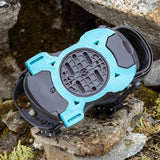 Arbor Women's Sequioa Snowboard Bindings 2024 - A pair of black bindings with a circular, light blue logo on top.