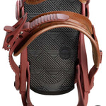 Arbor Women's Sequioa Snowboard Bindings - 2024 model bindings with a sleek black base and silver buckles.