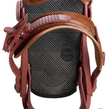 Arbor Women's Sequioa Snowboard Bindings - 2024 model bindings with a sleek black base and silver buckles.