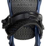 Arbor Spruce Snowboard Bindings 2024 - Black bindings with a checkered pattern on top of the footbed.