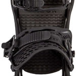 Arbor Spruce Snowboard Bindings 2024 - Black bindings with a checkered pattern on top and black straps.