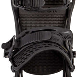 Arbor Spruce Snowboard Bindings 2024 - Black bindings with a checkered pattern on top and black straps.