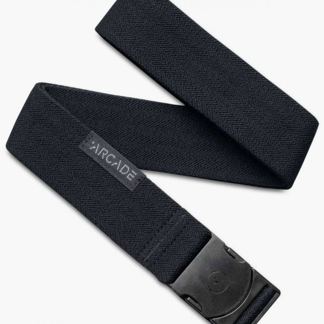 Arcade Ranger Belt 2023 - Black belt with a subtle herringbone pattern.